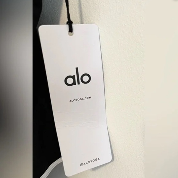 Alo Yoga Supernova Stellar Bodysuit. Thong Style. Black/White Trim. Size L. NEW - Picture 4 of 6